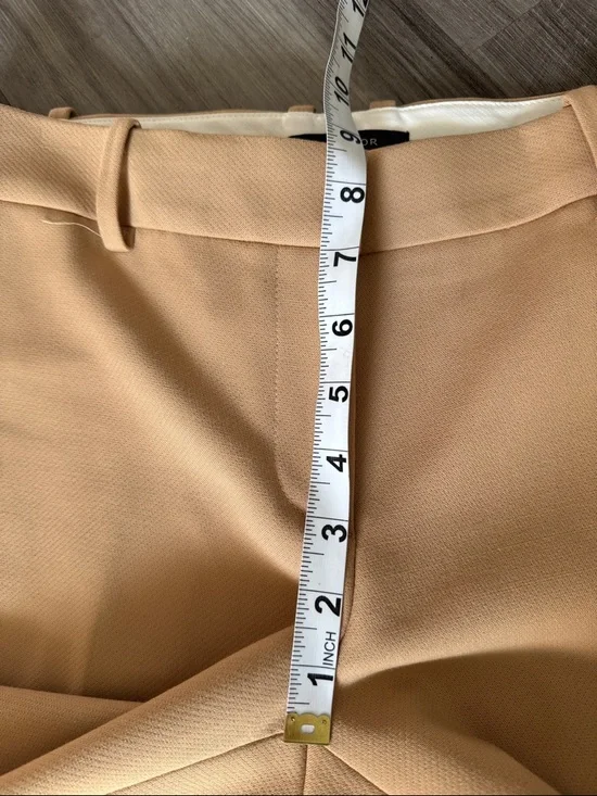 Ann Taylor 4 petite dress pants trousers camel tan Devin fit work wear business - Picture 7 of 9